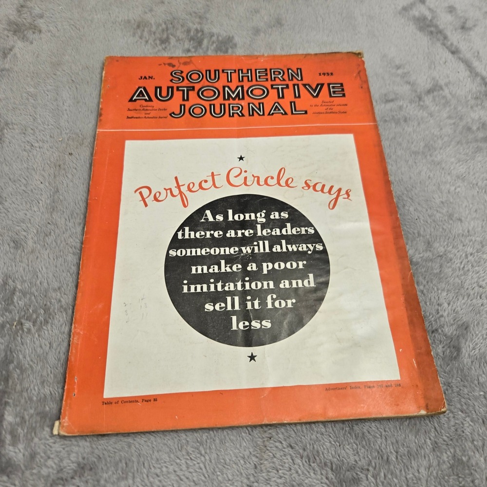 Vintage Jan 1932 Southern Automotive Journal Magazine Vol 12 No 1 Hudson Ads